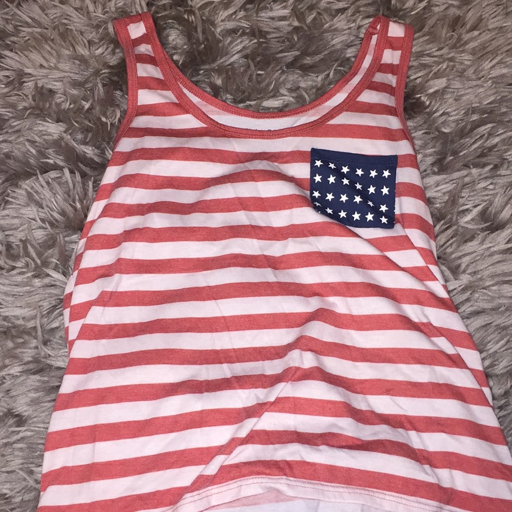 American flag tank top
